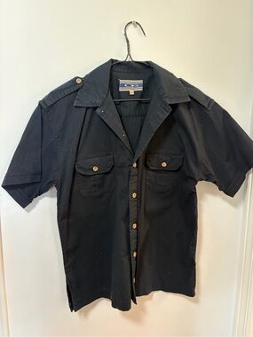 Vintage OP Ocean Pacific Casual Button  Up Short Sleeve XL ?Youth — small women’